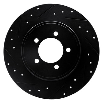 R1 Concepts® - eLINE™ Drilled and Slotted 1-Piece Rear Driver Side Brake Rotor