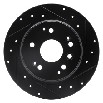 R1 Concepts® - eLINE™ Drilled and Slotted 1-Piece Rear Passenger Side Brake Rotor