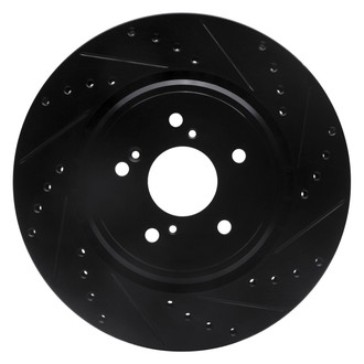 R1 Concepts® - eLINE™ Drilled and Slotted 1-Piece Front Passenger Side Brake Rotor