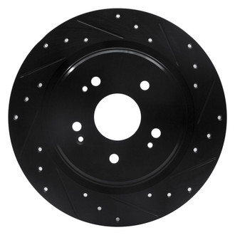 R1 Concepts® - eLINE™ Drilled and Slotted 1-Piece Rear Passenger Side Brake Rotor