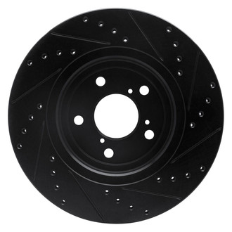 R1 Concepts® - eLINE™ Drilled and Slotted 1-Piece Front Driver Side Brake Rotor
