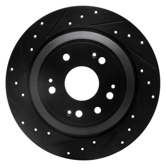 R1 Concepts® - eLINE™ Drilled and Slotted 1-Piece Rear Driver Side Brake Rotor