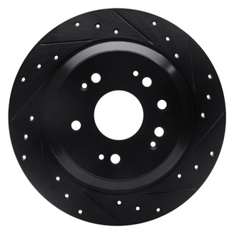 R1 Concepts® - eLINE™ Drilled and Slotted 1-Piece Rear Passenger Side Brake Rotor
