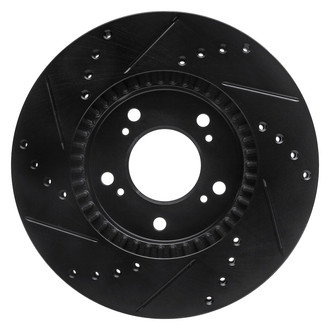 R1 Concepts® - eLINE™ Drilled and Slotted 1-Piece Front Passenger Side Brake Rotor