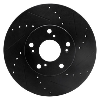 R1 Concepts® - eLINE™ Drilled and Slotted 1-Piece Front Passenger Side Brake Rotor