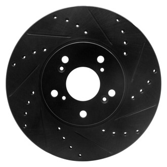 R1 Concepts® - eLINE™ Drilled and Slotted 1-Piece Front Passenger Side Brake Rotor