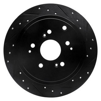 R1 Concepts® - eLINE™ Drilled and Slotted 1-Piece Rear Passenger Side Brake Rotor