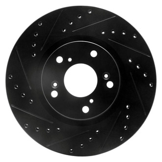 R1 Concepts® - eLINE™ Drilled and Slotted 1-Piece Front Driver Side Brake Rotor