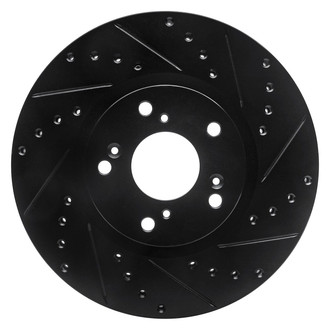 R1 Concepts® - eLINE™ Drilled and Slotted 1-Piece Front Passenger Side Brake Rotor