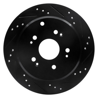 R1 Concepts® - eLINE™ Drilled and Slotted 1-Piece Rear Passenger Side Brake Rotor
