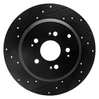 R1 Concepts® - eLINE™ Drilled and Slotted 1-Piece Rear Driver Side Brake Rotor