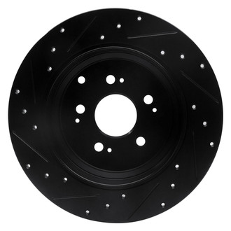 R1 Concepts® - eLINE™ Drilled and Slotted 1-Piece Rear Passenger Side Brake Rotor