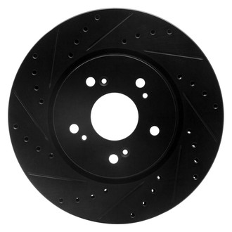 R1 Concepts® - eLINE™ Drilled and Slotted 1-Piece Front Driver Side Brake Rotor