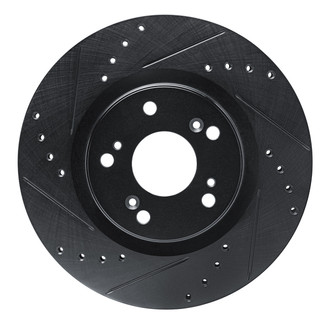 R1 Concepts® - eLINE™ Drilled and Slotted 1-Piece Front Driver Side Brake Rotor