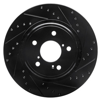 R1 Concepts® - eLINE™ Drilled and Slotted 1-Piece Front Passenger Side Brake Rotor