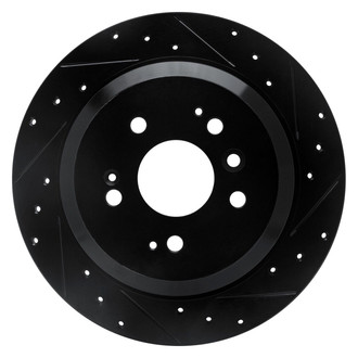 R1 Concepts® - eLINE™ Drilled and Slotted 1-Piece Rear Passenger Side Brake Rotor
