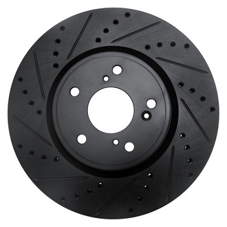 R1 Concepts® - eLINE™ Drilled and Slotted 1-Piece Front Driver Side Brake Rotor