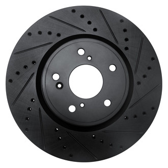 R1 Concepts® - eLINE™ Drilled and Slotted 1-Piece Front Passenger Side Brake Rotor
