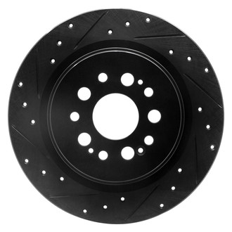 R1 Concepts® - eLINE™ Drilled and Slotted 1-Piece Rear Driver Side Brake Rotor