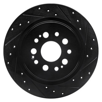 R1 Concepts® - eLINE™ Drilled and Slotted 1-Piece Rear Passenger Side Brake Rotor
