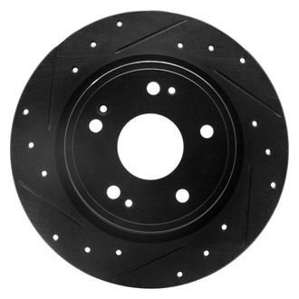 R1 Concepts® - eLINE™ Drilled and Slotted 1-Piece Rear Driver Side Brake Rotor
