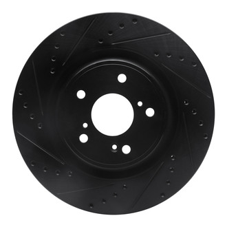 R1 Concepts® - eLINE™ Drilled and Slotted 1-Piece Front Driver Side Brake Rotor