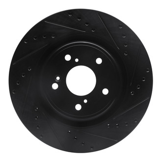R1 Concepts® - eLINE™ Drilled and Slotted 1-Piece Front Passenger Side Brake Rotor