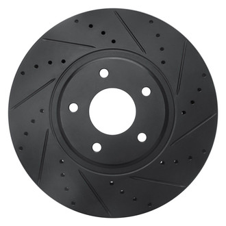 R1 Concepts® - eLINE™ Drilled and Slotted 1-Piece Front Passenger Side Brake Rotor