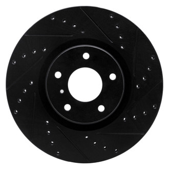 R1 Concepts® - eLINE™ Drilled and Slotted 1-Piece Front Passenger Side Brake Rotor