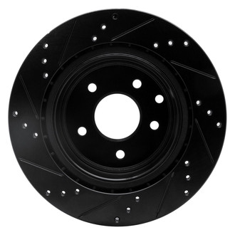 R1 Concepts® - eLINE™ Drilled and Slotted 1-Piece Rear Passenger Side Brake Rotor