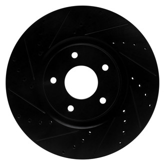 R1 Concepts® - eLINE™ Drilled and Slotted 1-Piece Front Driver Side Brake Rotor