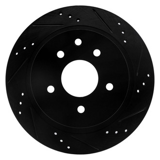 R1 Concepts® - eLINE™ Drilled and Slotted 1-Piece Rear Passenger Side Brake Rotor