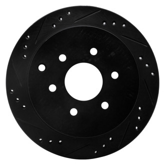 R1 Concepts® - eLINE™ Drilled and Slotted 1-Piece Rear Driver Side Brake Rotor