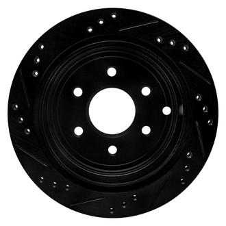 R1 Concepts® - eLINE™ Drilled and Slotted 1-Piece Rear Passenger Side Brake Rotor
