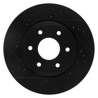 R1 Concepts® - eLINE™ Drilled and Slotted 1-Piece Front Driver Side Brake Rotor