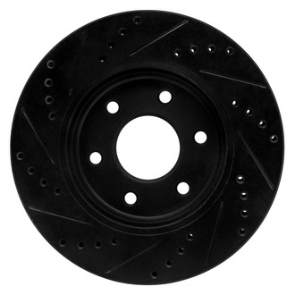 R1 Concepts® - eLINE™ Drilled and Slotted 1-Piece Front Passenger Side Brake Rotor