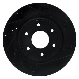 R1 Concepts® - eLINE™ Drilled and Slotted 1-Piece Front Passenger Side Brake Rotor