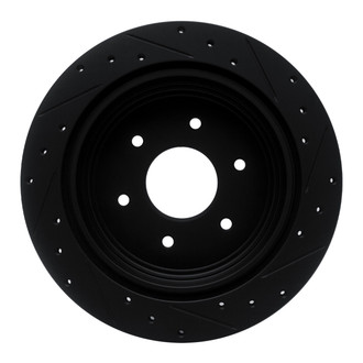 R1 Concepts® - eLINE™ Drilled and Slotted 1-Piece Rear Driver Side Brake Rotor