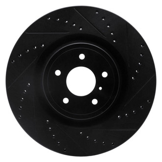 R1 Concepts® - eLINE™ Drilled and Slotted 1-Piece Front Passenger Side Brake Rotor