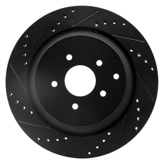 R1 Concepts® - eLINE™ Drilled and Slotted 1-Piece Rear Driver Side Brake Rotor