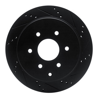 R1 Concepts® - eLINE™ Drilled and Slotted 1-Piece Rear Passenger Side Brake Rotor