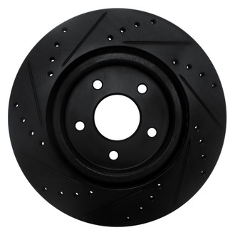 R1 Concepts® - eLINE™ Drilled and Slotted 1-Piece Rear Passenger Side Brake Rotor