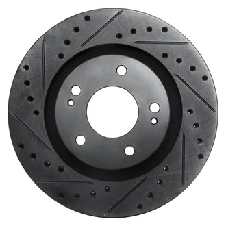 R1 Concepts® - eLINE™ Drilled and Slotted 1-Piece Front Driver Side Brake Rotor