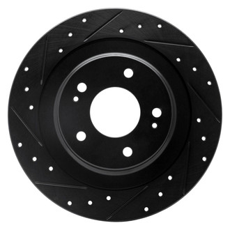 R1 Concepts® - eLINE™ Drilled and Slotted 1-Piece Rear Driver Side Brake Rotor