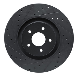 R1 Concepts® - eLINE™ Drilled and Slotted 1-Piece Front Driver Side Brake Rotor
