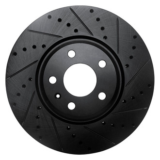 R1 Concepts® - eLINE™ Drilled and Slotted 1-Piece Front Passenger Side Brake Rotor