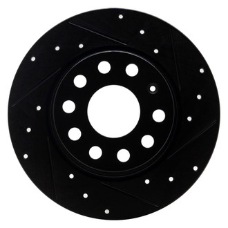 R1 Concepts® - eLINE™ Drilled and Slotted 1-Piece Rear Passenger Side Brake Rotor