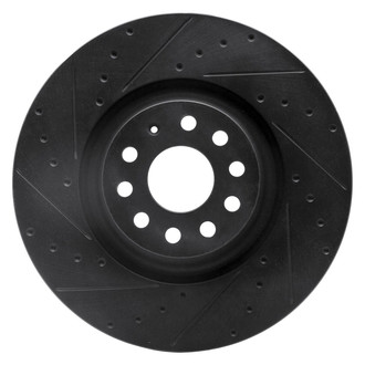 R1 Concepts® - eLINE™ Drilled and Slotted 1-Piece Front Driver Side Brake Rotor