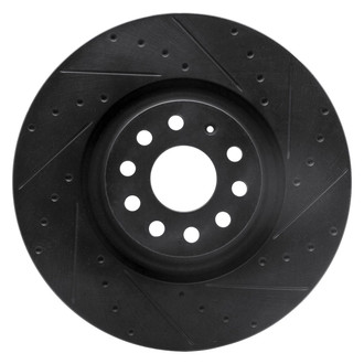 R1 Concepts® - eLINE™ Drilled and Slotted 1-Piece Front Passenger Side Brake Rotor