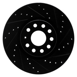 R1 Concepts® - eLINE™ Drilled and Slotted 1-Piece Front Passenger Side Brake Rotor